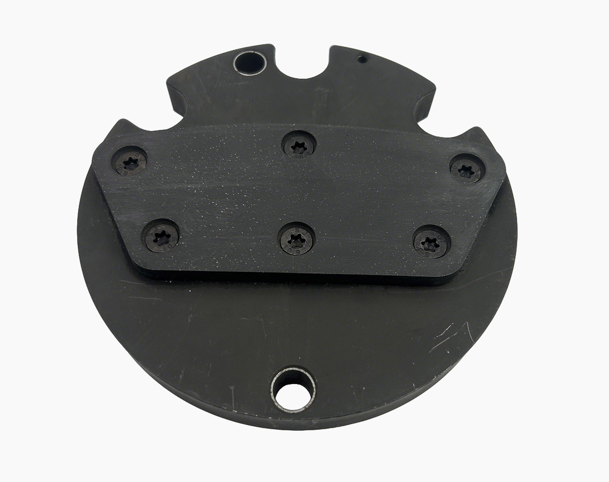 Elevator traction machine friction plates and components